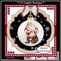 Santa Bauble7 Mini Card Kit
