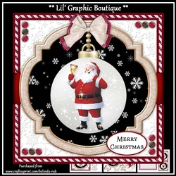 Santa Bauble8 Mini Card Kit