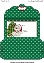 Doggy Christmas5 Money Envelope