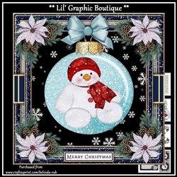 Snowman Bauble2 Mini Card Kit