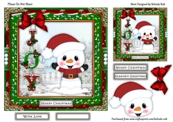 Christmas Snowmies3 Quick Card