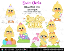 Easter Chicks Digital Clip Art Set