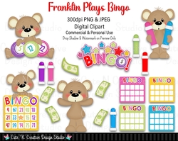 Franklin Plays Bingo Digital Clip Art Set