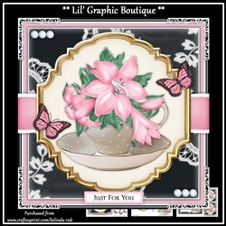 Floral Teacup1 Mini Card Kit