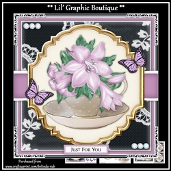 Floral Teacup3 Mini Card Kit