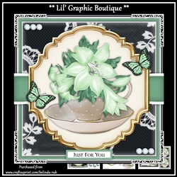 Floral Teacup4 Mini Card Kit