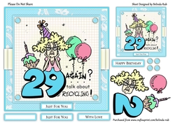 Stella - 29 Again Quick Card
