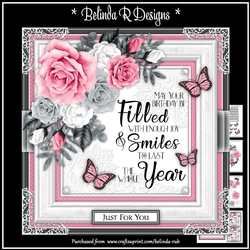 Floral Rose10 Mini Card Kit
