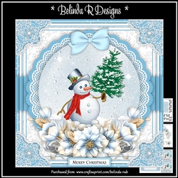 Xmas Floral Globes3 Mini Card Kit