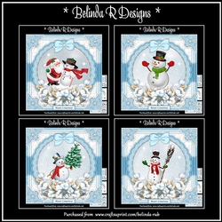 Xmas Floral Globes Bumper Card Kit
