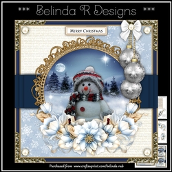 Blue Christmas4 Mini Card Kit