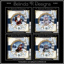 Blue Christmas Bumper Card Kit