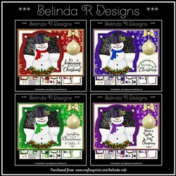 Snowman 7x5 Bumper Card Kit