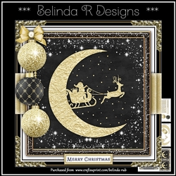 Christmas Moon2 Mini Card Kit