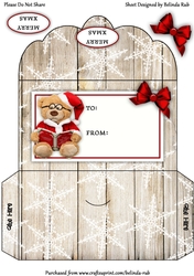 Christmas Teddy Money Envelope