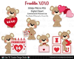 Franklin XOXO Digital Clip Art Set