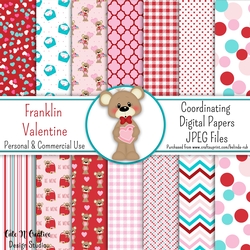 Franklin Valentine Coordinating Digital Paper Pack