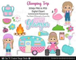 Glamping Trip Digital Clip Art Set