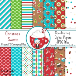 Christmas Sweets Coordinating Digital Paper Pack