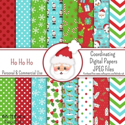 Ho Ho Ho Coordinating Digital Paper Pack