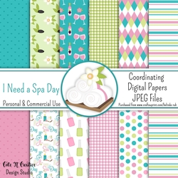 I Need a Spa Day Coordinating Digital Paper Pack