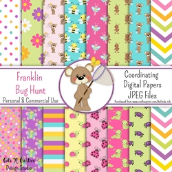 Franklin Bug Hunt Coordinating Digital Paper Pack