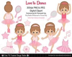 Love to Dance Digital Clip Art Set