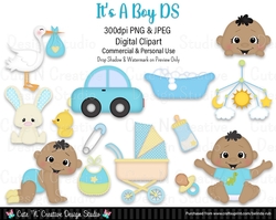Its A Boy DS Digital Clip Art Set