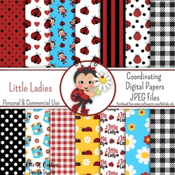 Little Ladies Coordinating Digital Paper Pack