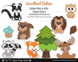 Woodland Babies Digital Clip Art Set