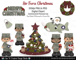 Air Force Christmas Digital Clip Art Set