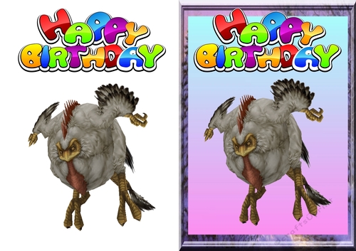 Cluck A Trice Birthday Card