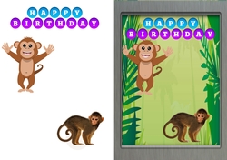 Monkey Birthday Card