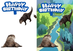 Otter Birthday Card