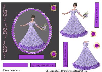 Purple Lady with Flowers