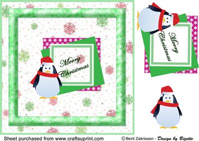 Penguin Christmas Frame