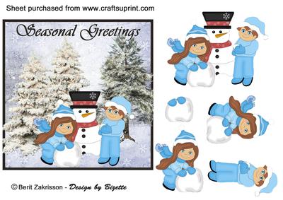 Kids and a Snowman