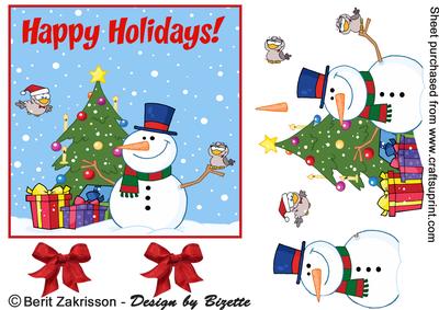 Snowman Christmas Scene