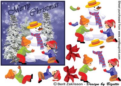 Children Making a Snowman