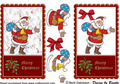 Santa with His Sack Red