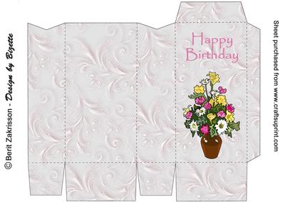 Light Blue Floral Pinch Bag