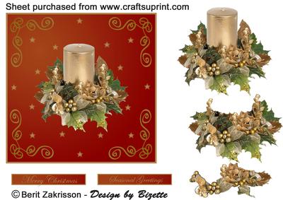 Golden Christmas Candle