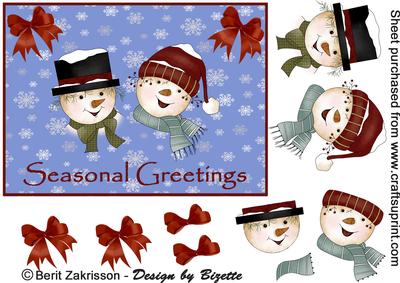 Snowmen Seasonal Greetings