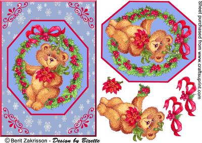 Christmas Bear in a Frame