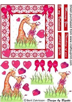 Giraffes in a Lace Frame