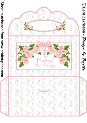 Pink Flower Birthday Moneywallet