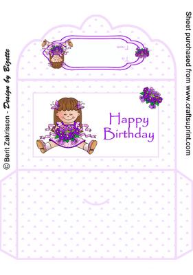 Birthday Girl Lilac Moneywallet