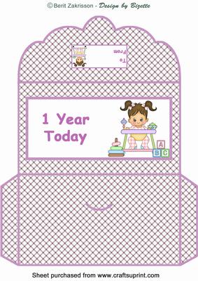 Baby Girl in Chair Moneywallet