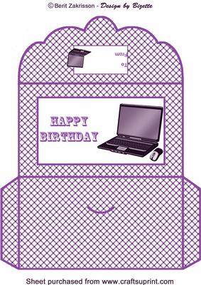 Computer Moneywallet Purple