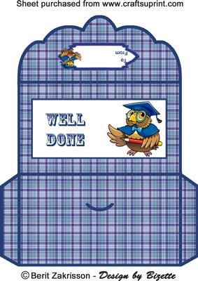 Graduation Owl Blue Moneywallet